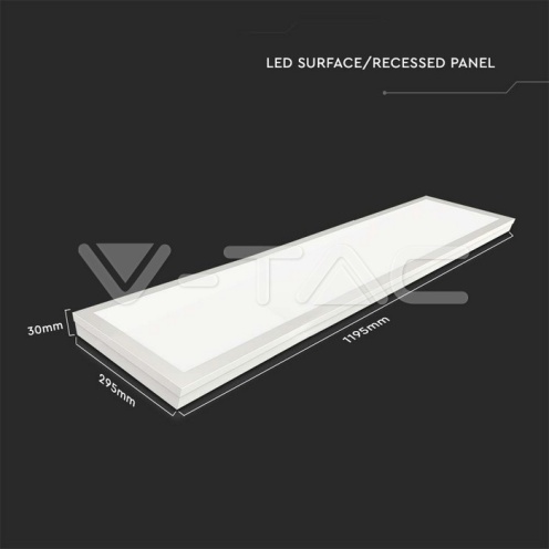 40W LED Панел Външен Монтаж 1200x300 4000k 4400lm - изглед 5