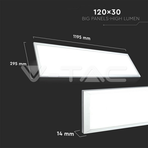 LED Панел 29W 1200x300mm A++ 6400K Вкл. Драйвер 6БР/СЕТ - изглед 5