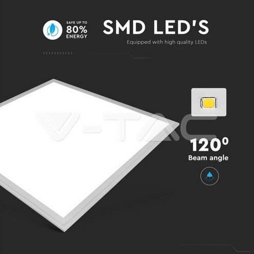 LED Панел 40W 600 x 600 mm 6400K Вкл. Драйвер - изглед 4