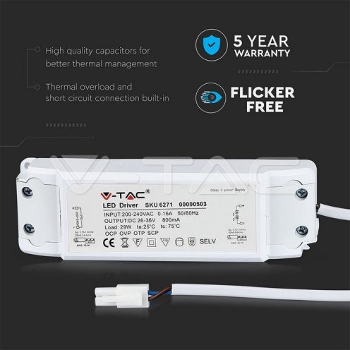 29W Flicker Free Драйвер 5 г. Гаранция A++ - изглед 4