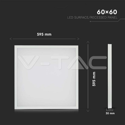 36W LED Панел Външен Монтаж 600x600 4000k - изглед 4