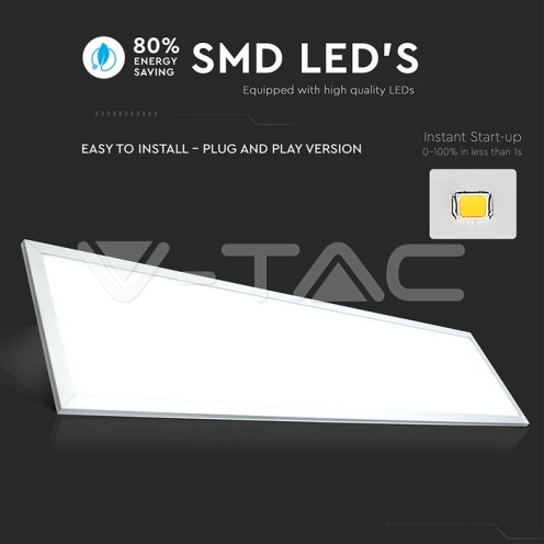 LED Панел 45W 1200 x 300 mm 4500K Вкл. Драйвер 6бр./СЕТ - изглед 5