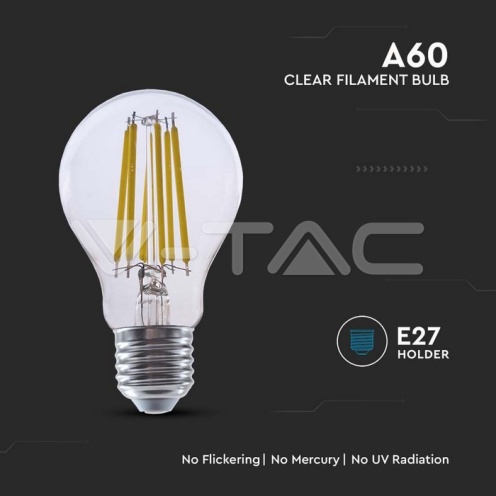 LED Крушка - 4W E27 Filament A60 4000К - изглед 2