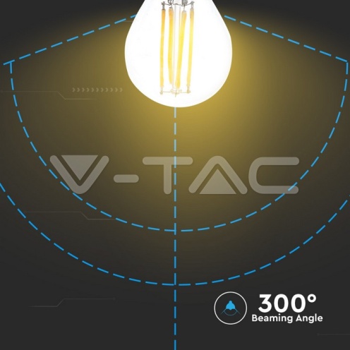 LED Крушка - 6W Filament E27 G45 6400К 130LM/W - изглед 3