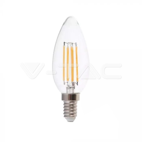 LED Крушка - 6W Filament E14 Кендъл 4000К 130LM/W - изглед 1