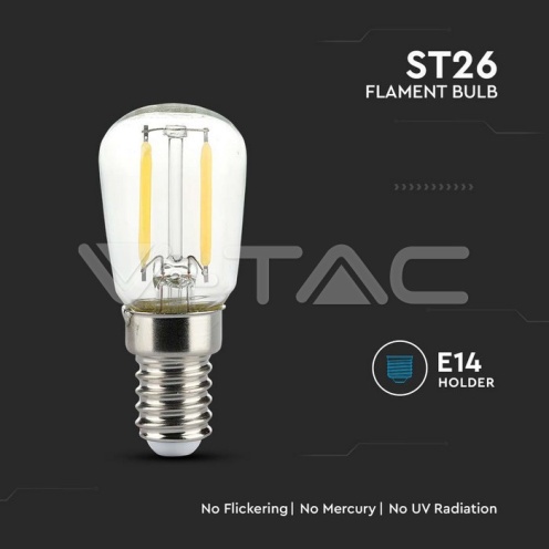 LED Крушка - 2W Filament E14 ST26 4000K 200Lm - изглед 2