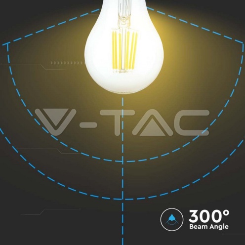 LED Крушка - 10W Filament E27 A60 6400К 1055Lm - изглед 3