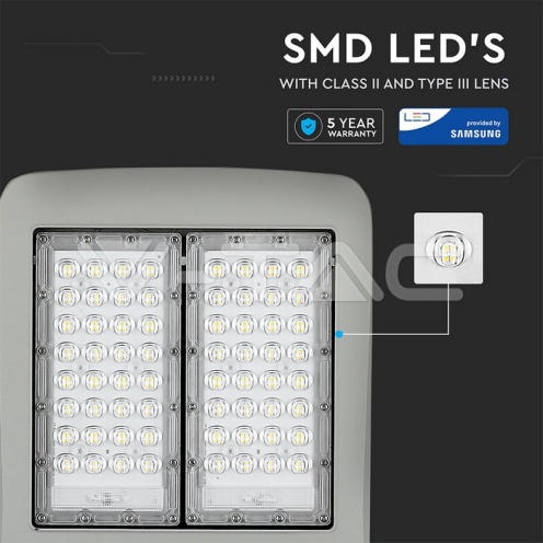 LED Улична Лампа SAMSUNG ЧИП - 120W 6400K КЛАС II 140LM/W - изглед 14