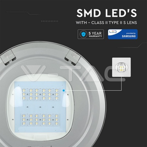 LED Уличен Осветител Висящ SAMSUNG ЧИП - 100W 4000K КЛАС II - изглед 11