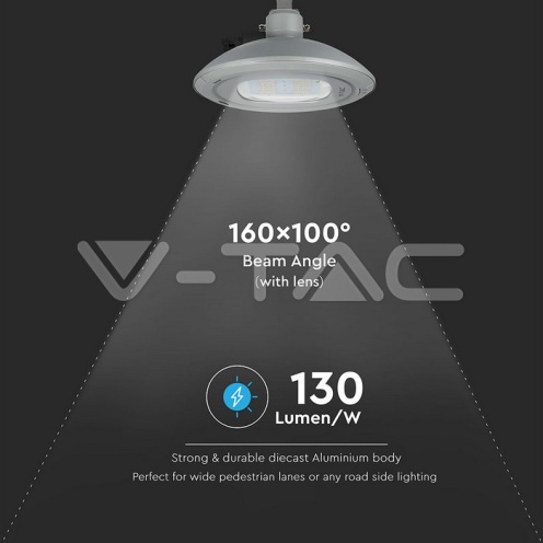 LED Уличен Осветител Висящ SAMSUNG ЧИП - 100W 4000K КЛАС II - изглед 3