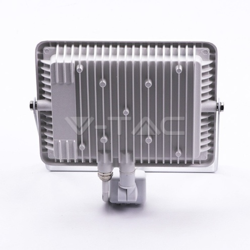 50W LED Прожектор Със Сензор SAMSUNG ЧИП Бяло Тяло 6400К - изглед 3
