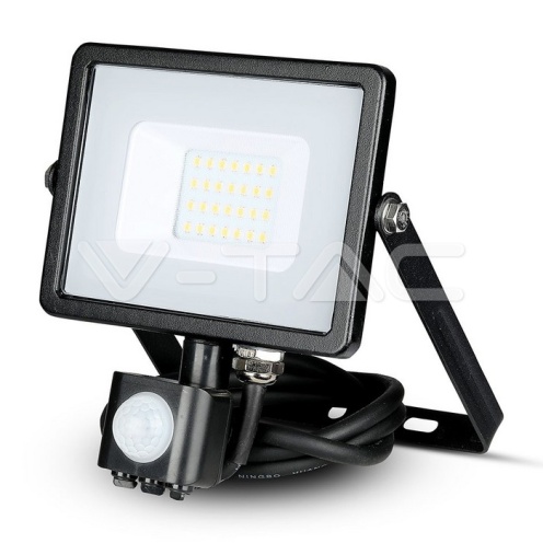 20W LED Прожектор Със Сензор SAMSUNG ЧИП Черно Тяло 4000К - изглед 1