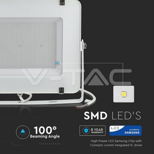 200W LED Прожектор SAMSUNG ЧИП SMD Бяло Тяло 4000К - изглед 11