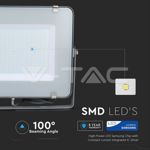 300W LED Прожектор SAMSUNG ЧИП SMD Сиво Тяло 4000К - изглед 10 - rZ commerce 300W LED Прожектор SAMSUNG ЧИП SMD Сиво Тяло 4000К - изглед 10