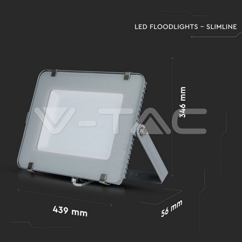 200W LED Прожектор SAMSUNG ЧИП SMD Сиво Тяло 4000К - изглед 2