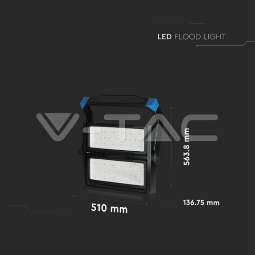 500W LED Прожектор SAMSUNG ЧИП Meanwell Драйвер 60'D 4000K - изглед 3