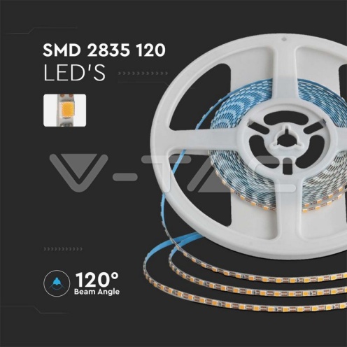LED Лента SMD 2835 120LED Двойно PCB 3мм 6500K 8W/м. - изглед 2