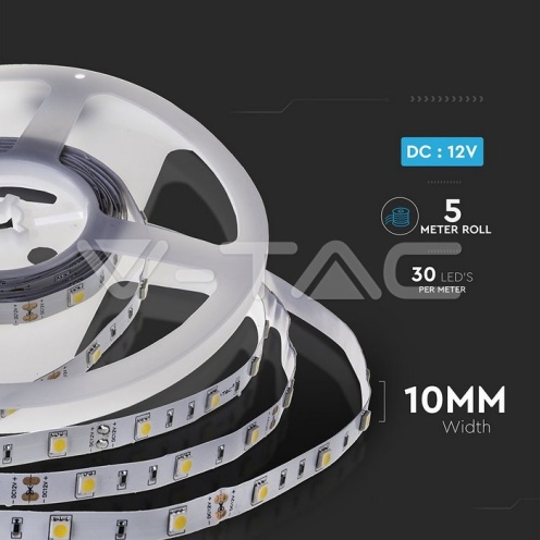 LED Лента SMD5050 - 30/1 Топло Бяла Невлагозащитена - изглед 7