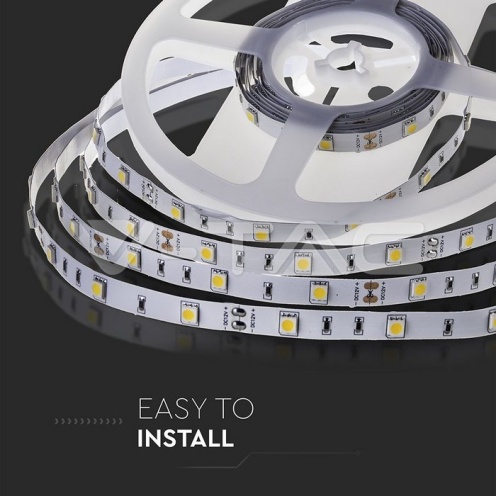 LED Лента SMD5050 - 30/1 Топло Бяла Невлагозащитена - изглед 6