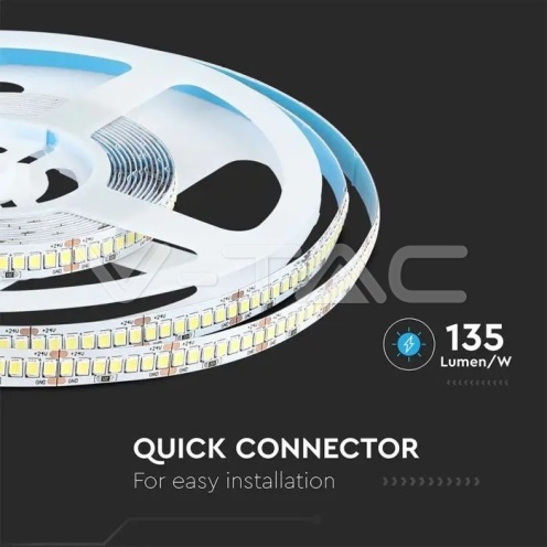 LED Лента SMD2835 - 238/1 24V IP20 3000K 135LM/W - изглед 7