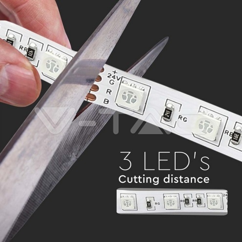 LED Лента SMD5050 - 60/1 24V RGB IP20 10M - изглед 9
