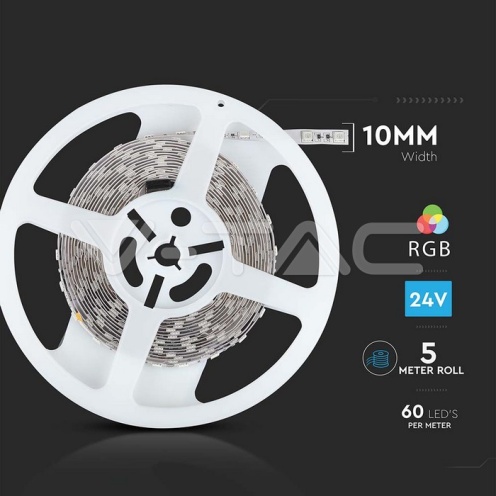 LED Лента SMD5050 - 60/1 24V RGB IP20 5M - изглед 11