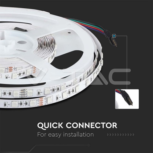 LED Лента SMD5050 - 60/1 24V RGB IP20 5M - изглед 7