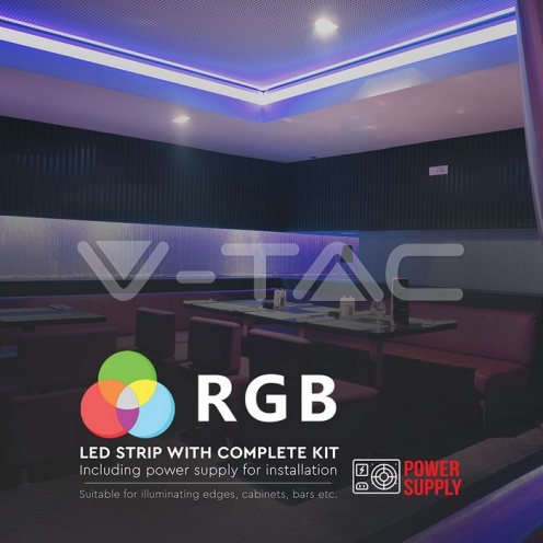 LED Strip RGB Set Light Kit W/Remote 12v IP20 - изглед 4
