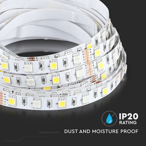 LED Лента 5050 - 60/1 12V IP20 RGB + 4000K A++_new - изглед 10