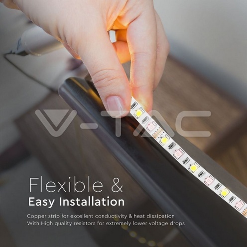 LED Лента 5050 - 60/1 12V IP20 RGB + 4000K A++_new - изглед 9