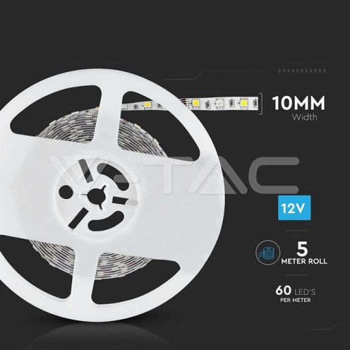 LED Лента 5050 - 60/1 12V IP20 RGB + 4000K A++_new - изглед 12