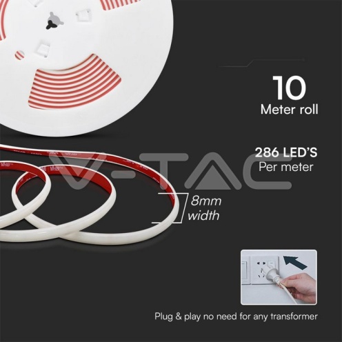 LED COB Лента сет 12W 4000K 10м/Сет 220V 286leds/м IP65 - изглед 3 - rZ commerce LED COB Лента сет 12W 4000K 10м/Сет 220V 286leds/м IP65 - изглед 3