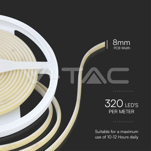 LED COB Лента 24V IP67 6000K 320 Leds 10W/m - изглед 3 - rZ commerce LED COB Лента 24V IP67 6000K 320 Leds 10W/m - изглед 3