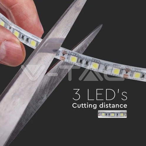 LED Лента SMD2835 - 120/1 24V IP65 6400K Двойно PCB 10М Ролка - изглед 7