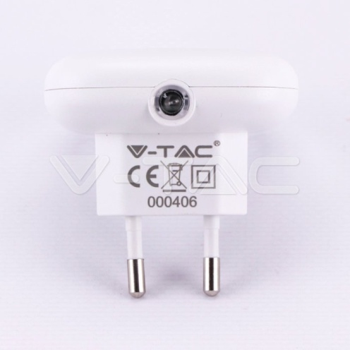 LED Нощна Лампа За Контакт С USB Квадрат 3000K - изглед 3 - rZ commerce LED Нощна Лампа За Контакт С USB Квадрат 3000K - изглед 3