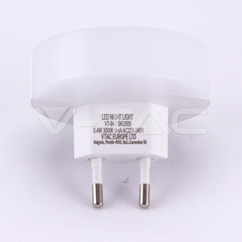LED Нощна Лампа За Контакт С USB Кръгла 3000K - изглед 2 - rZ commerce LED Нощна Лампа За Контакт С USB Кръгла 3000K - изглед 2