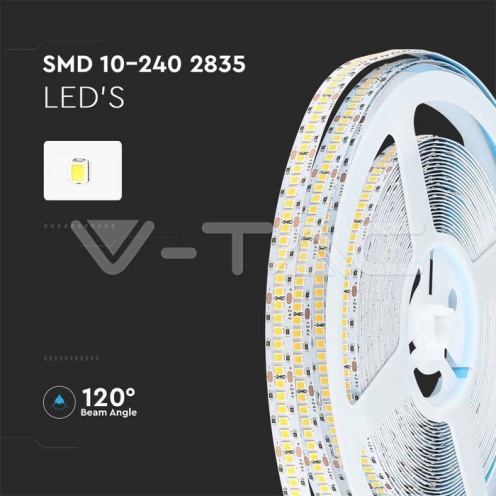 LED Лента SAMSUNG ЧИП 2835 240/1 24V IP20 4000K - изглед 7