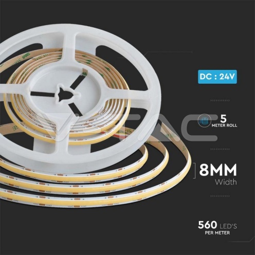 LED Лента SMD 2835 COB Двойно PCB 8мм 3в1 18W/м. - изглед 6