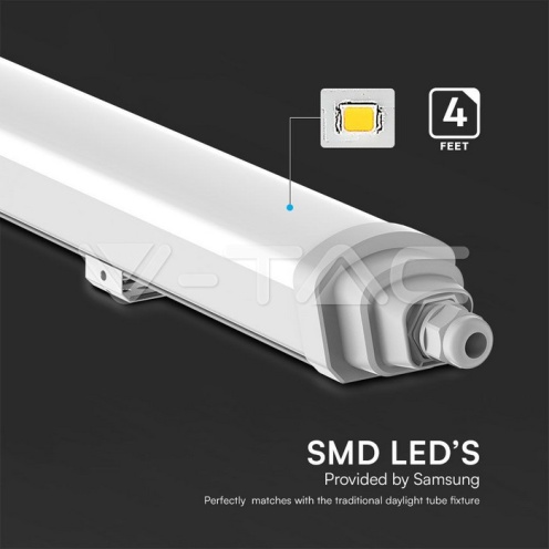 LED Влагозащитено тяло 36W SAMSUNG Чип GT Серия 1200mm 6400K 120lm - изглед 2 - rZ commerce LED Влагозащитено тяло 36W SAMSUNG Чип GT Серия 1200mm 6400K 120lm - изглед 2