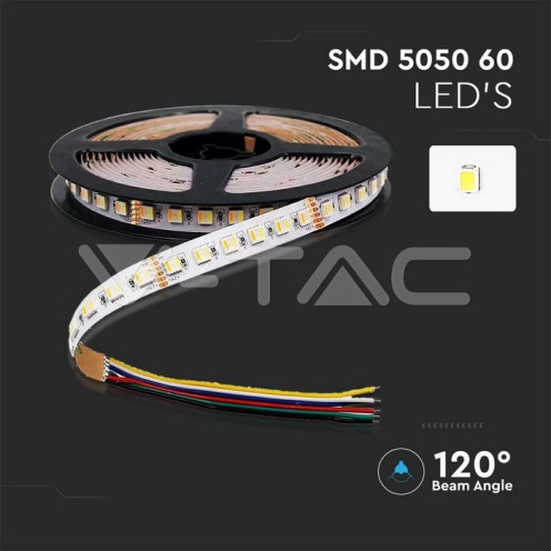 LED Лента SMD5050 - 60/1 24V IP65 3in1+ RGB - изглед 12 - rZ commerce LED Лента SMD5050 - 60/1 24V IP65 3in1+ RGB - изглед 12