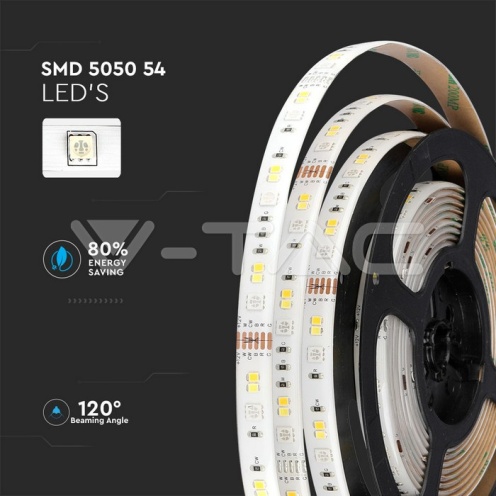LED Лента - 28W 5050/54 RGB+3in1 IP65 СЕТ SMART - изглед 17