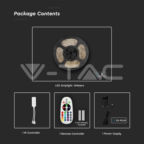 LED Лента - 28W 5050/54 RGB+3in1 IP65 СЕТ SMART - изглед 9