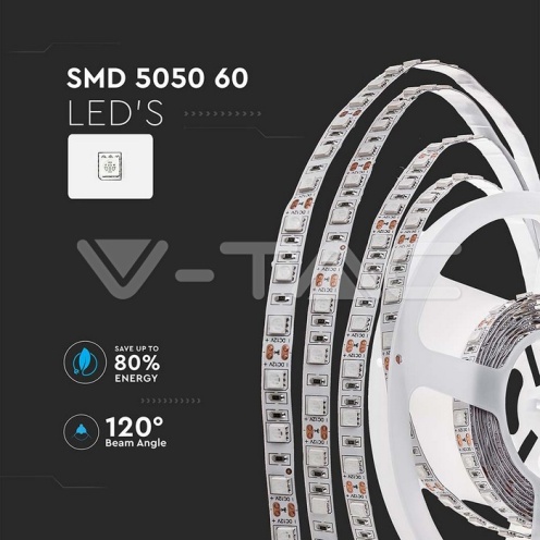 LED Лента SMD5050 - 60/1 Топло Бяла IP20 - изглед 3
