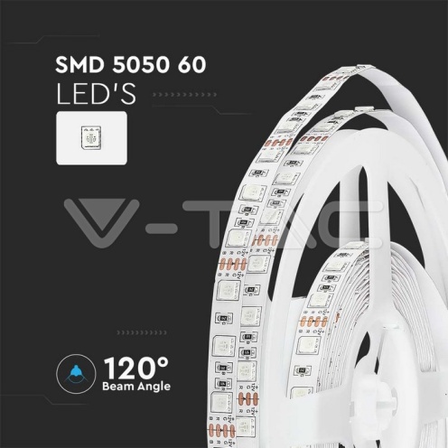 LED Лента SMD5050 - 60/1 RGB Невлагозащитена - изглед 4