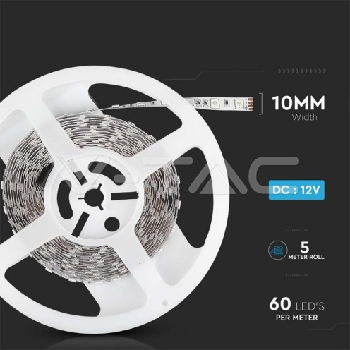 LED Лента SMD5050 - 60/1 RGB Невлагозащитена - изглед 8