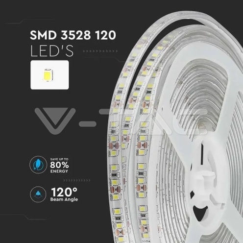 LED Лента SMD3528 - 120/1 8w 6400 IP65 - изглед 5