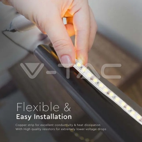 LED Лента SMD3528 - 120/1 8w 6400 IP65 - изглед 9