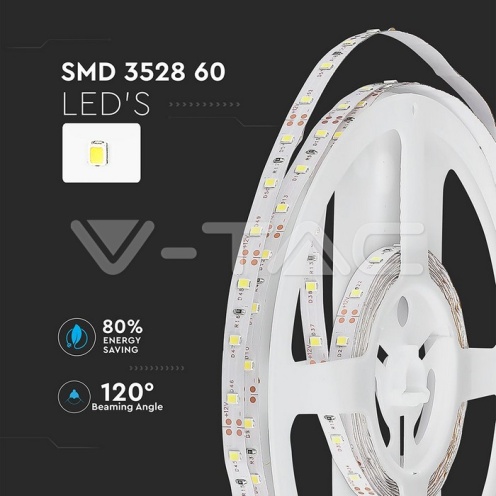 LED Лента SMD3528 - 60/1 Жълта Невлагозащитена - изглед 7
