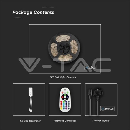 LED Лента 90Лед Сет - 13W Wifi Ip65 RGB +3IN1 - изглед 6