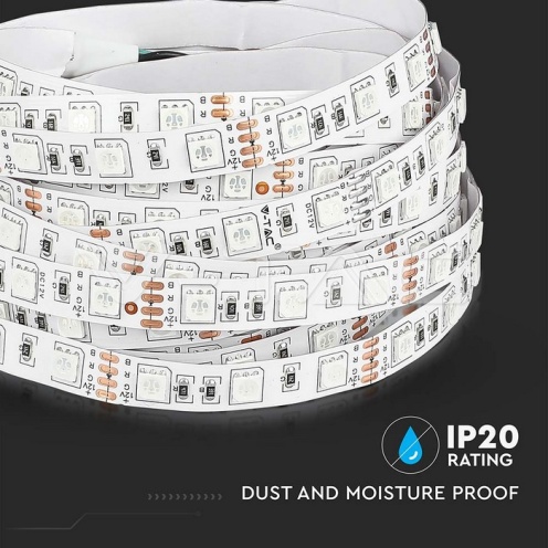 LED Лента SMD5050 - 60/1 Зелена IP20 - изглед 7